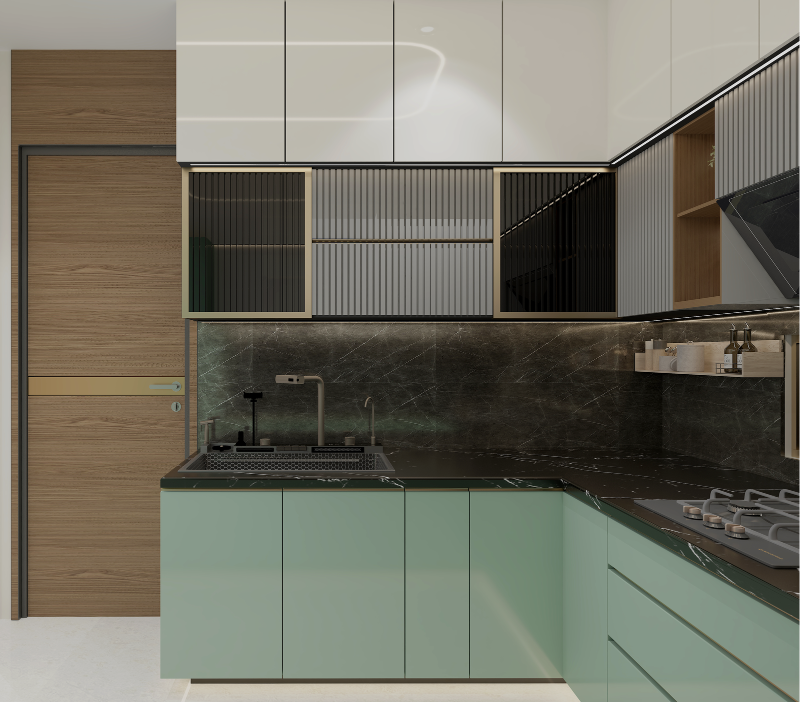 Ergonomic Modular Kitchen Layout